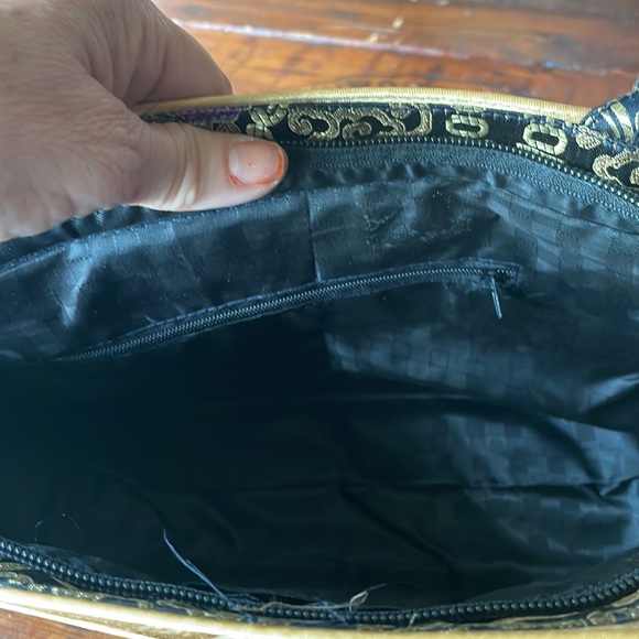 Beautiful silk purse with bamboo handles - Picture 6 of 6